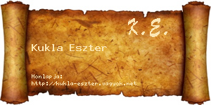 Kukla Eszter névjegykártya